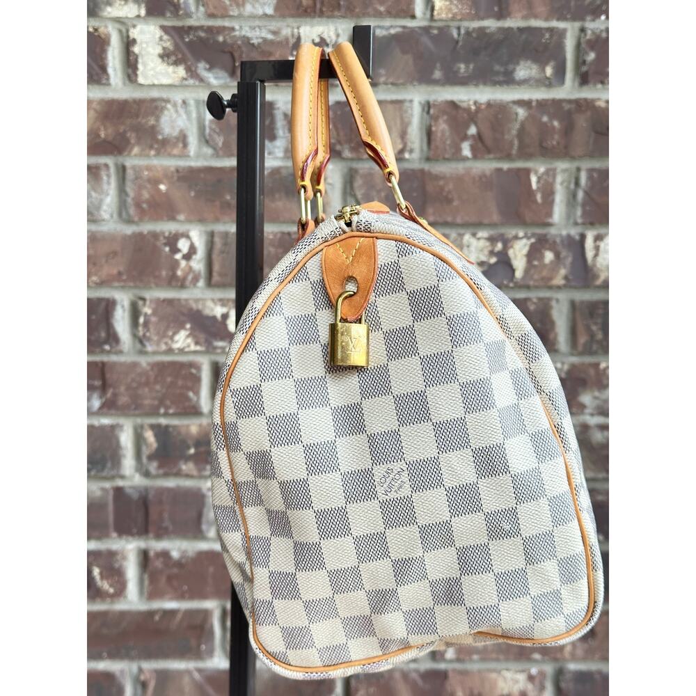 Louis Vuitton Speedy Handbag Damier Azur 35 34899 - Picture 4 of 16